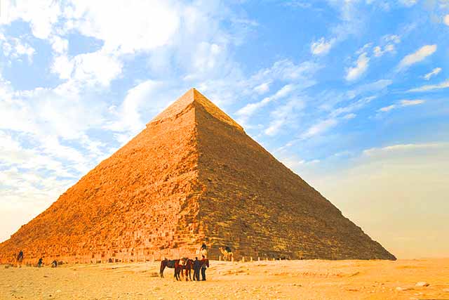 Egyptian Pyramids in Clear Skies