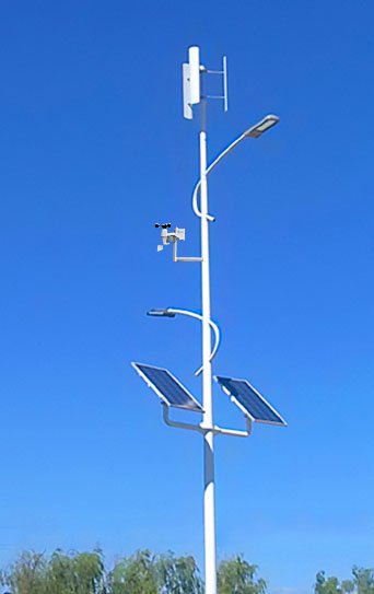 Small VAWT lighting towers supported by solar and batteries are ideal to illuminate off-grid environments.