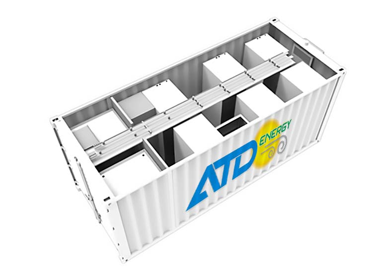 Cutaway of a 20-foot ATD Energy Storage Container
