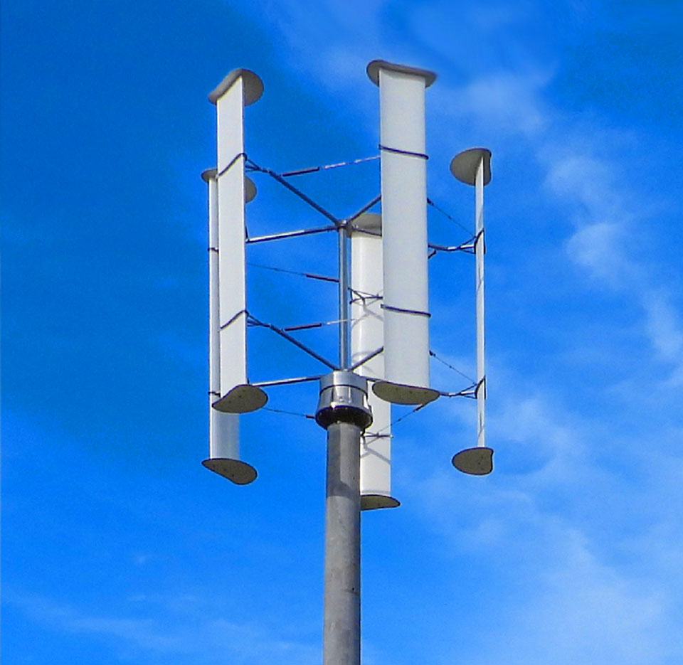 vertical axis wind turbine rooftop