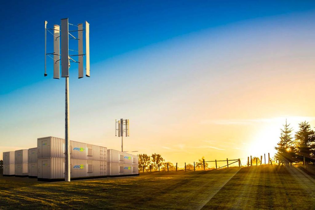 Vertical Axis Wind Turbines with integrated large-scale supercapacitor storage is ideal for dairy farms and agricultural operations with high energy demands.